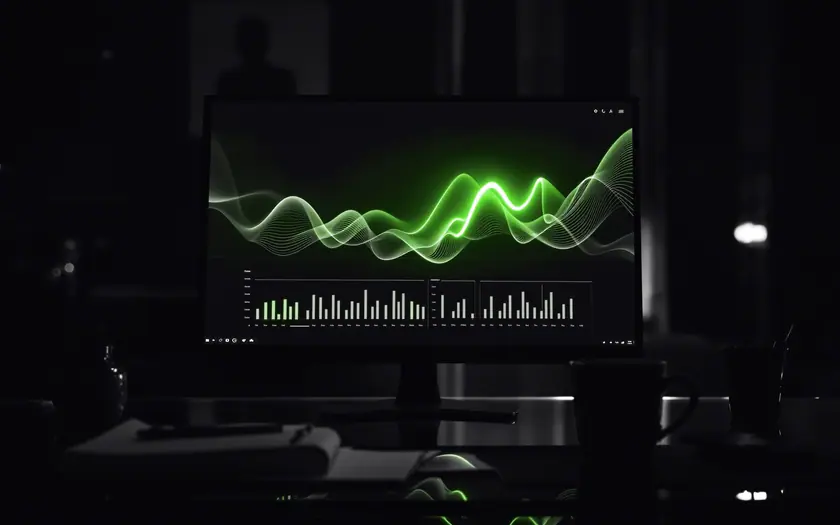 Google Analytics 4: tablero de analítica con eventos y un embudo de conversión resaltado en verde