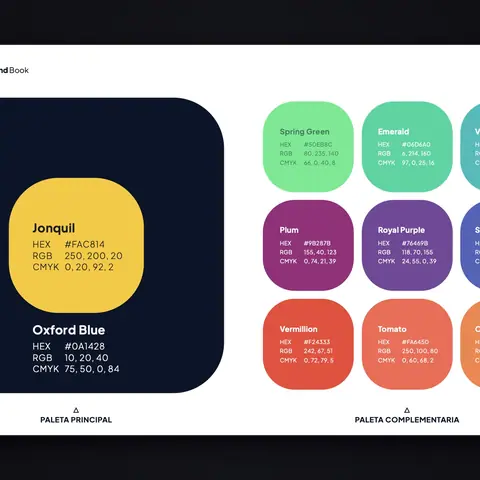 Hub Proptech: paleta de color del brandbook