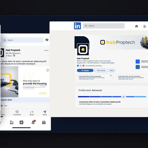 Hub Proptech: identity applied to LinkedIn