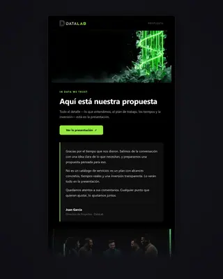 DataLab: correo de envío de propuestas