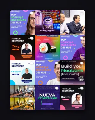 Latam Fintech Hub: parrilla de Instagram