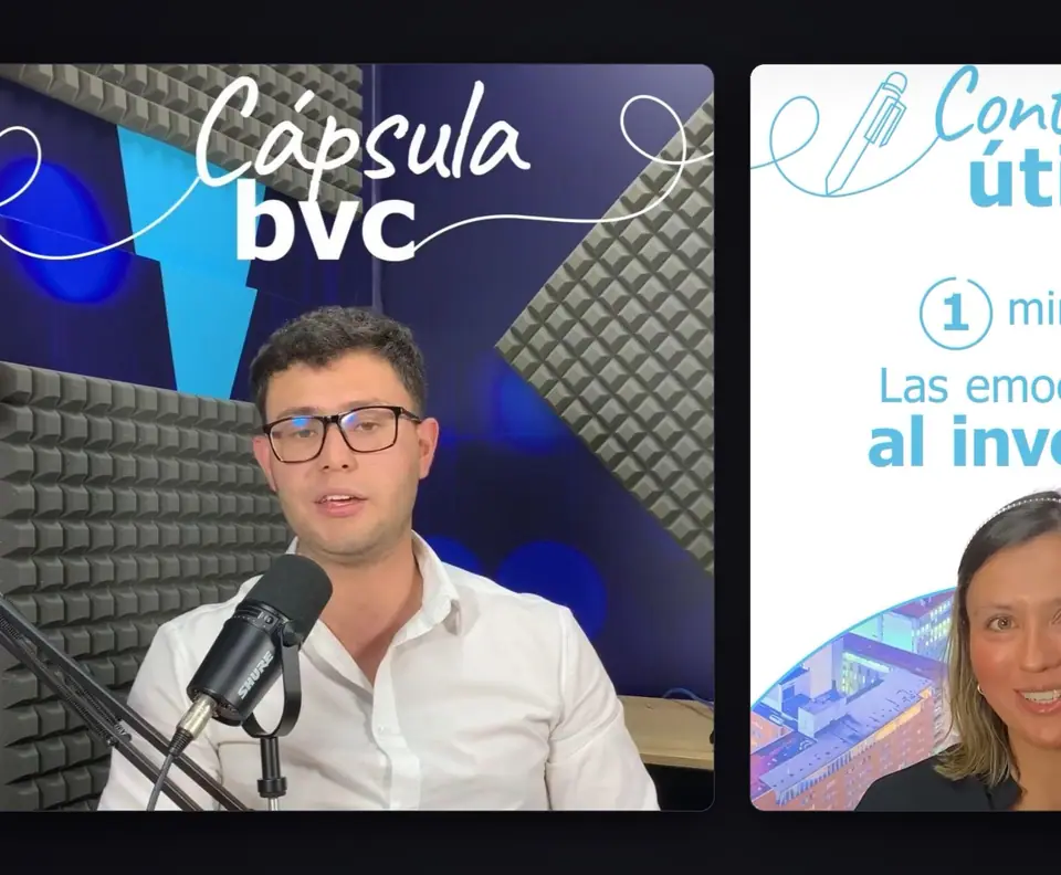Cápsula bvc de nuam con un vocero en estudio: ejemplo de video para marcas hecho por DataLab