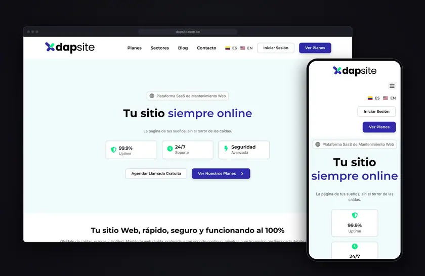 Sitio web de DapSite