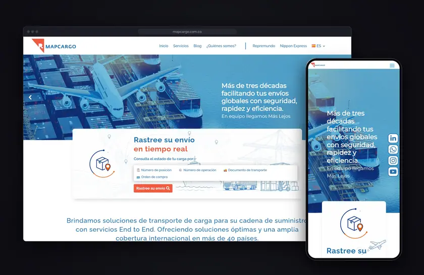 Sitio web de MapCargo