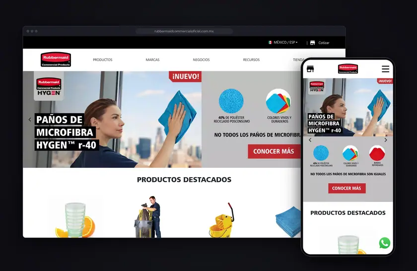 Sitio oficial de Rubbermaid Commercial Products México