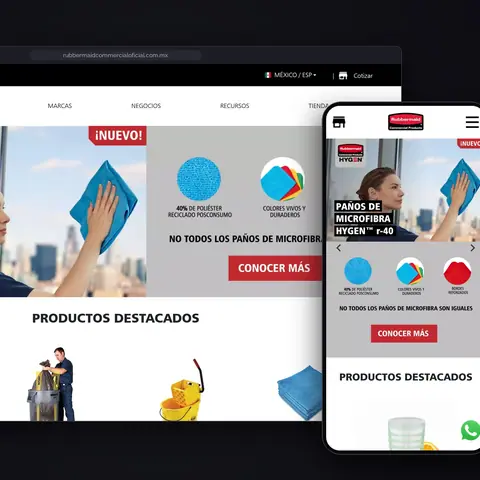 Sitio oficial de Rubbermaid Commercial Products México
