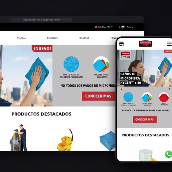 Sitio oficial de Rubbermaid Commercial Products México